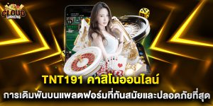 tnt191 คาสิโนออนไลน์ การเดิมพันบนแพลตฟอร์มที่ทันสมัยและปลอดภัยที่สุด